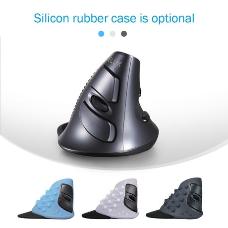 Delux M618GX Ergonomic Vertical Wireless Mouse 6 Buttons 1600DPI Optical Mouse With 3 Colors Silicon Rubber Case For PC Laptop - V.I.P Digital Presence