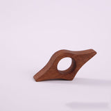 Solid wood book press reading and page pressing finger ring single handed wooden bookmark beech wood book pressing finger buckle - V.I.P Digital Presence