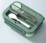Microwaveable sealed lunch box with compartments and sauce box with cutlery - V.I.P Digital Presence