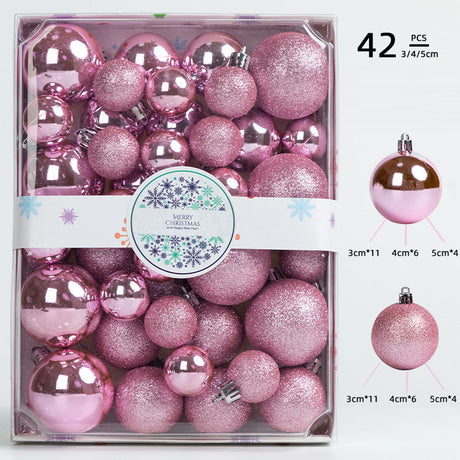 Christmas 3/4/5CM Christmas Ball Decoration Pendant 42pcs Color Box Christmas Tree Ornament Decoration Props - V.I.P Digital Presence