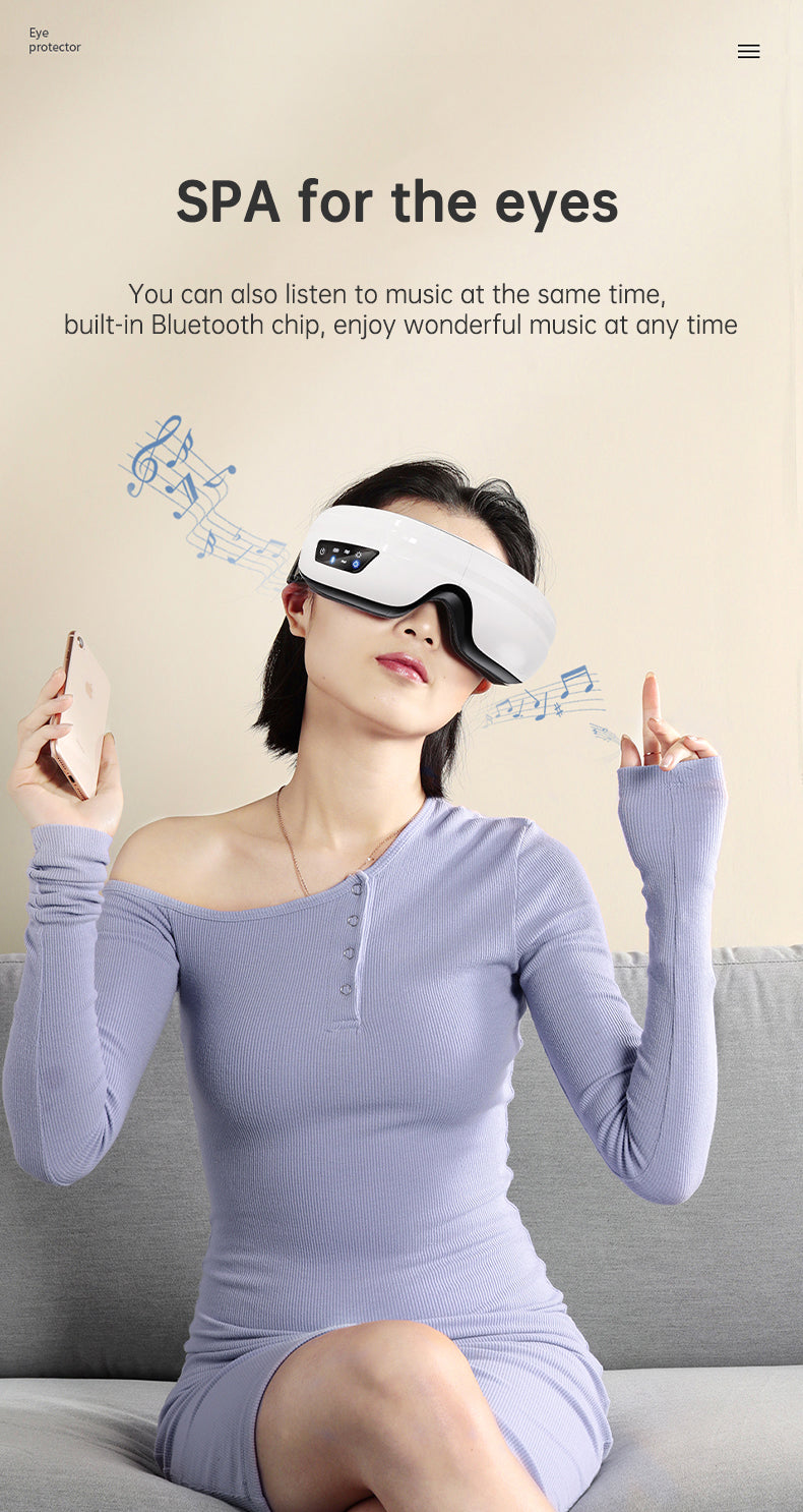 Eye Massager Air Pressure Vibration Eye Protector Bluetooth Eye Massage Relax Migraines Relief Improve Sleep - V.I.P Digital Presence