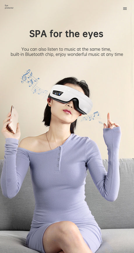 Eye Massager Air Pressure Vibration Eye Protector Bluetooth Eye Massage Relax Migraines Relief Improve Sleep - V.I.P Digital Presence
