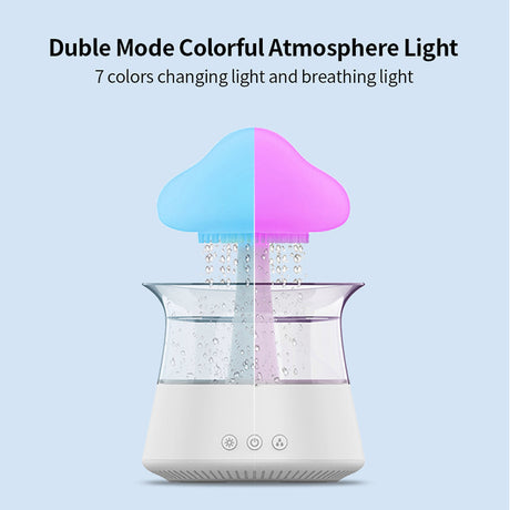 New Designed Cool Mist Essential Oil 7 Colors LED Night Light Wood Grain Cloud Rain Water Air Humidifier - V.I.P Digital Presence