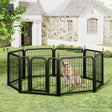 Outdoor dog fence, 8-piece board dog fence. 31 inch portable pet sports fence. Black, 26.3 inches wide x 31.5 inches high. - V.I.P Digital Presence