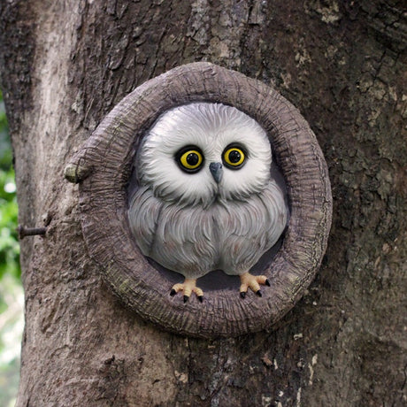 Owl pendant resin outdoor garden simulation animal tree hanging - V.I.P Digital Presence