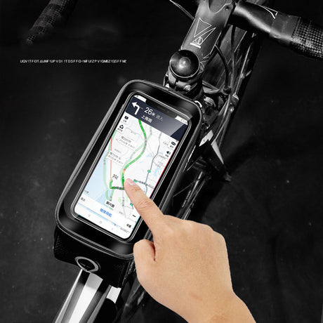WILD MAN Hard shell bicycle bag front beam bag mountain bike phone touch screen upper tube bag saddle bag riding equipment - V.I.P Digital Presence