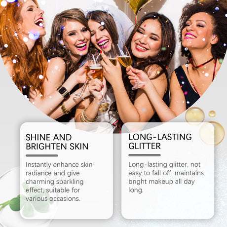 Stage Makeup Glitter Spray, Highlighter Spray Natural Stereo Long-Lasting Brightening Glitter - V.I.P Digital Presence