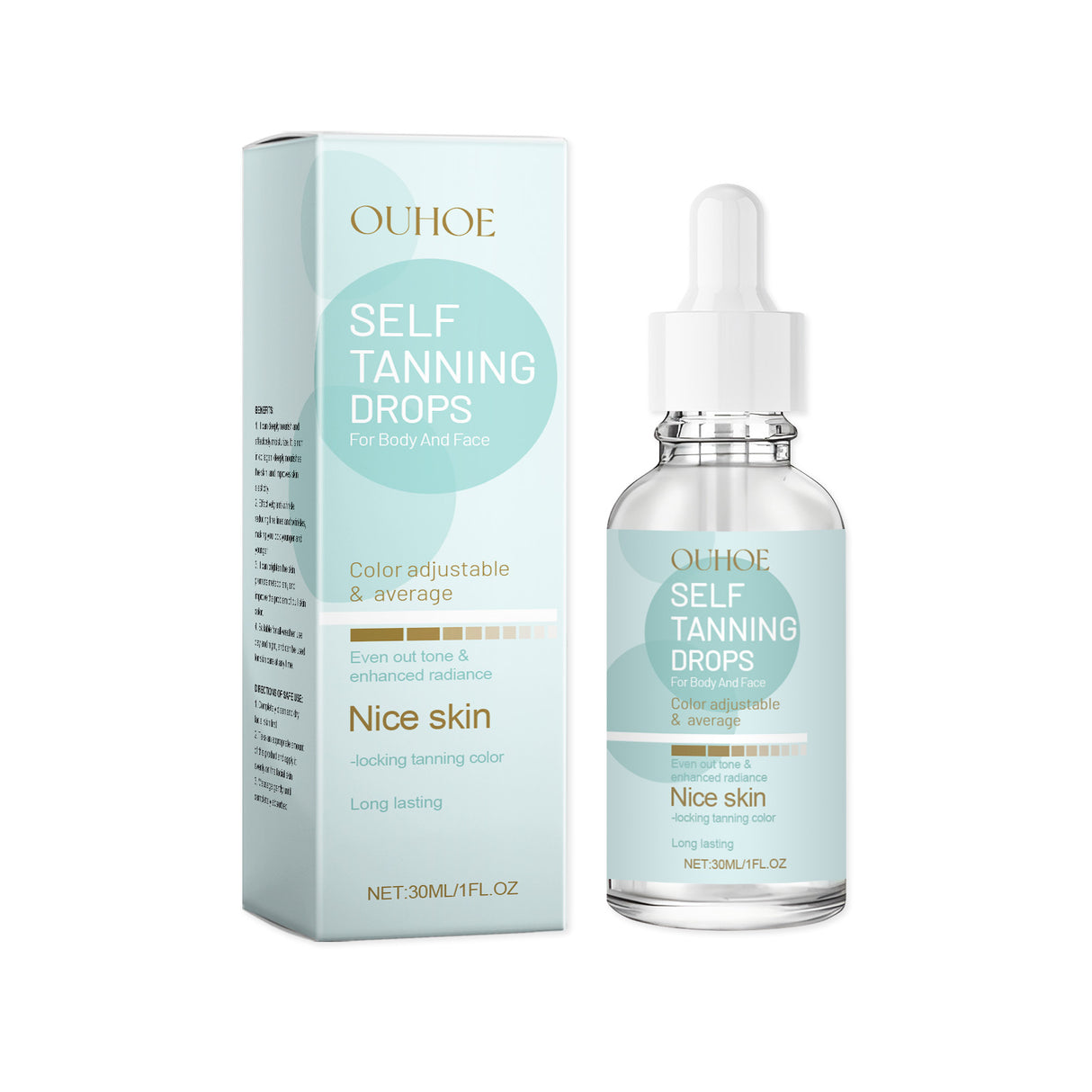 Tanning Drops, Gentle Moisturizing, Tanning And Even Skin Tone Moisturizing Wheat Skin Tone Care Solution