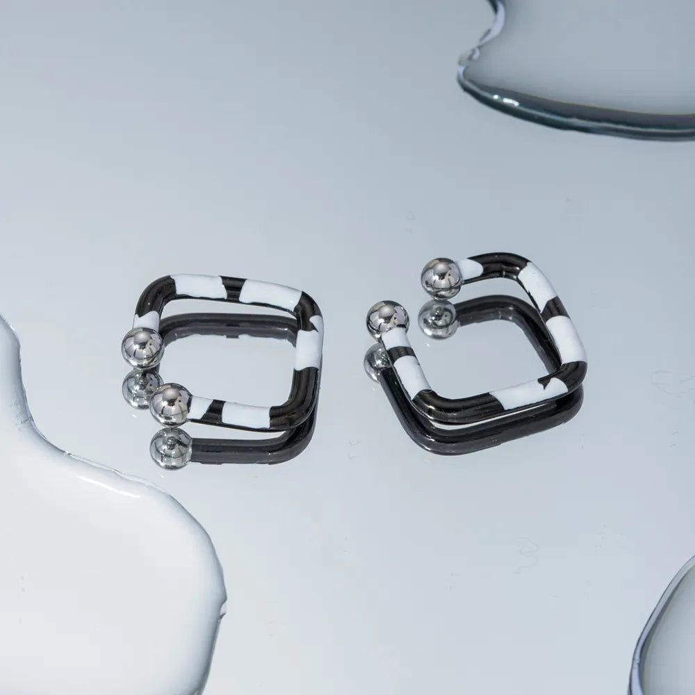 Stainless Steel Oil Drip Cuff Earrings - V.I.P Digital Presence