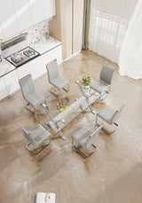 Dining table Modern tempered glass dining table 79 ''x39''x30 '' 1105 - V.I.P Digital Presence