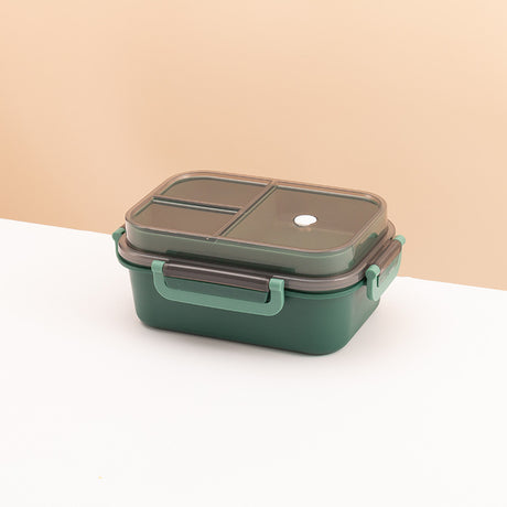 Classic simple microwaveable double-layer sealed compartment lunch box with tableware - V.I.P Digital Presence