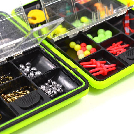 LEO 100Pcs/box Fly Fishing Accessories Box with Fishhooks Float Lead Sinker Swivel Connector Beads - V.I.P Digital Presence