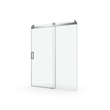 Elan 56 to 60 in. W x 76 in. H Sliding Frameless Soft-Close Shower Door with Premium 3/8 Inch (10mm) Thick Tampered Glass in Matte Black 22D01-60MB - V.I.P Digital Presence