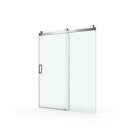 Elan 56 to 60 in. W x 76 in. H Sliding Frameless Soft-Close Shower Door with Premium 3/8 Inch (10mm) Thick Tampered Glass in Matte Black 22D01-60MB - V.I.P Digital Presence