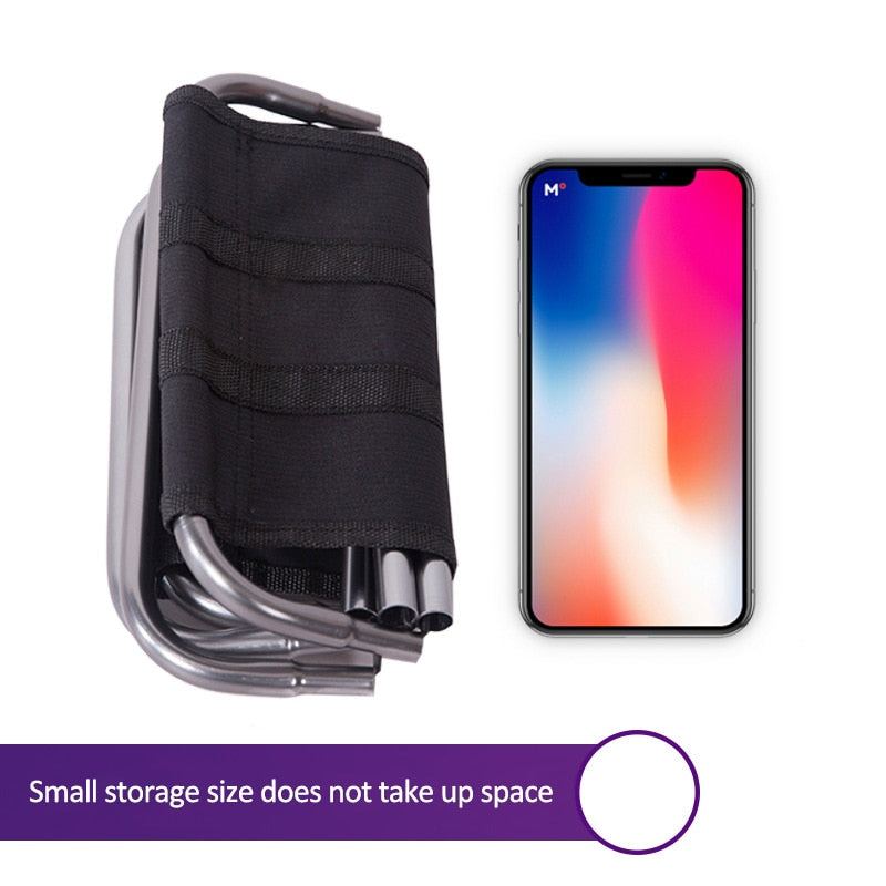 25*22.5*27cm Outdoor Aluminum Folding Stool Chair Small Fishing Stool Chair Portable Camping Outdoor Fishing Chair Fishing Tool - V.I.P Digital Presence