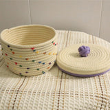 Creative desktop cosmetics storage woven basket - V.I.P Digital Presence