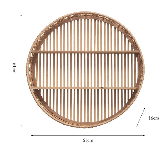 Weaving layer shelf storage rack background wall storage display shelf Bohemian style storage rack - V.I.P Digital Presence