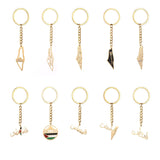 Israel Palestine Map Flag Drip Oil Stainless Steel Keychain Fashion Men's and Women's Stainless Steel Keys - V.I.P Digital Presence