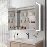 36 x 30 inch Medicine Cabinet with LED Vanity Mirror Anti-Fog  Recessed or Surface Mount Waterproof DimmableAluminum 3000K~6000K Lighted Double Door Bathroom Cabinet with Touch Switch - V.I.P Digital Presence