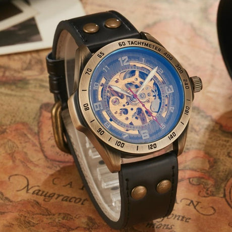 SHENHUA Men's Fashion Hollow out Watch Antique Fully Automatic Mechanical Watch - V.I.P Digital Presence