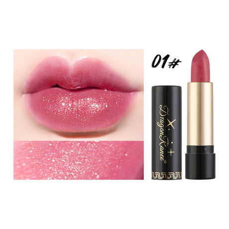 Gilt Pearlescent Dragon Fruit Peach Pink Lipstick Slightly Flashing Lipstick Moisturizing And Shining With Fine Flashing Bean Paste Mermaid - V.I.P Digital Presence