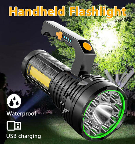 Strong Light Portable Light Flashlight Multi-Function Rechargeable Waterproof Searchlight Outdoor Emergency USB Outdoor Light - V.I.P Digital Presence