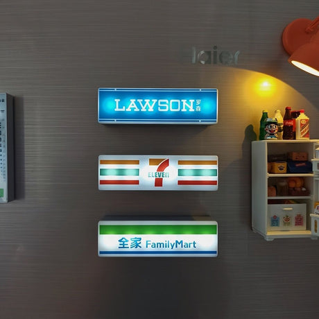 Convenience store refrigerator sticker creative light display board can magnetically attract Rosen 711 family lightbox toy model to emit light - V.I.P Digital Presence