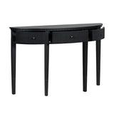 U-Style Distinctive Features of Pine Veneer Console Table with Vertical Stripe Drawer Fronts and Four Legs - V.I.P Digital Presence