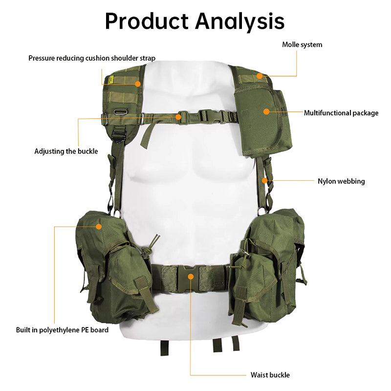 Replicate Russian individual gear: SMERSH tactical vest, MOLLE chest rig – military fan combat equipment for cosplay - V.I.P Digital Presence