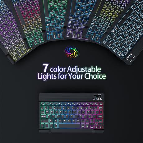 Suitable for iPad gradient luminous wireless keyboard and mouse set tablet Bluetooth keyboard - V.I.P Digital Presence