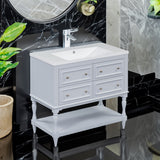 36" Bathroom Vanity Cabinet with Sink Combo Set, Undermount Resin Sink, Free Standing Vanity Set with 4 Drawers Blue - V.I.P Digital Presence