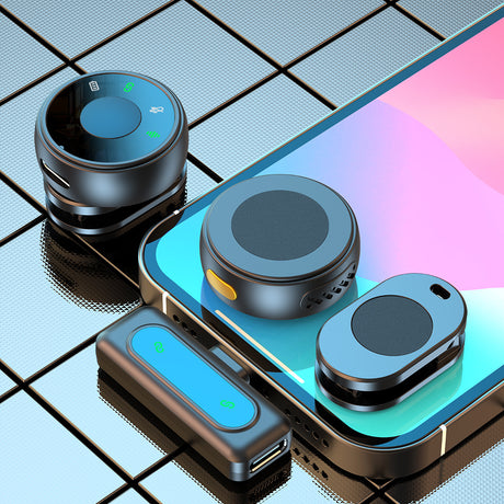 Wireless lavalier microphone magnetic lavalier 1-to-2 noise cancelling live broadcast button microphone live broadcast microphone - V.I.P Digital Presence