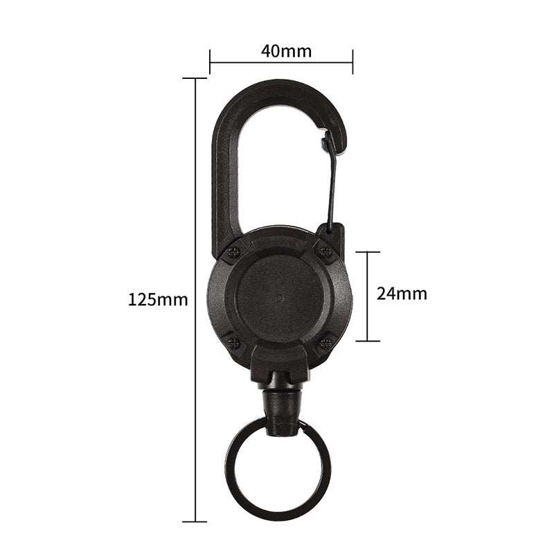 New Outdoor Automatic Retractable Wire Rope Luya Anti-theft Tactical Keychain Telescopic Keychain Retractable Hook Tool - V.I.P Digital Presence