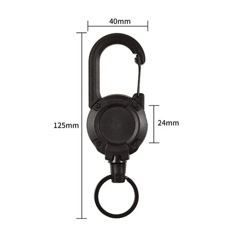 New Outdoor Automatic Retractable Wire Rope Luya Anti-theft Tactical Keychain Telescopic Keychain Retractable Hook Tool - V.I.P Digital Presence