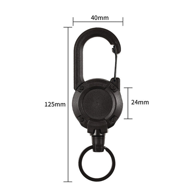 New Outdoor Automatic Retractable Wire Rope Luya Anti-theft Tactical Keychain Telescopic Keychain Retractable Hook Tool - V.I.P Digital Presence