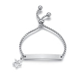 Stainless steel personalized engraved three color curved bracelet simple and personalized women's bracelet - V.I.P Digital Presence