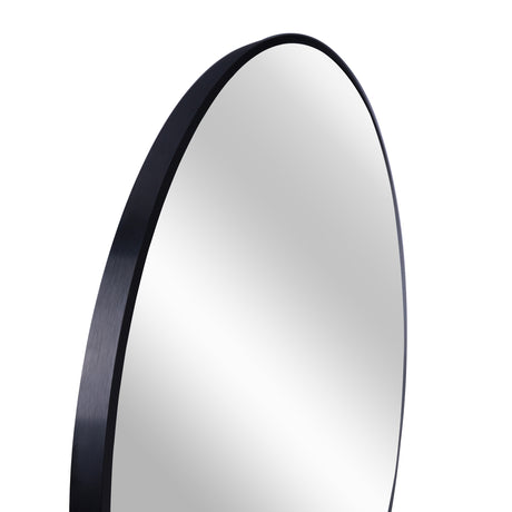 Black 24 Inch Metal Round Bathroom Mirror - V.I.P Digital Presence