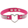 Japan's Harajuku Soft Girl Black Rhinestone Peach Heart Love-Shaped Collar Women's Neck Strap Collarbone Necklace Short - V.I.P Digital Presence