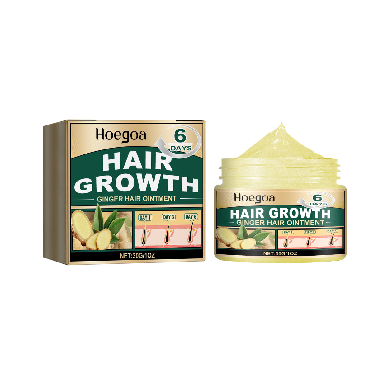 Ginger Hair Ointment, Care For Hair Follicles, Strengthen Hair, Moisturize Hair, Prevent Hair Breakage And Dense Hair Care Cream - V.I.P Digital Presence