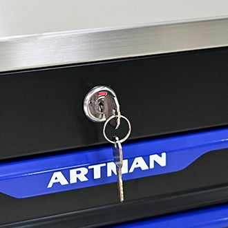 7 DRAWERS MULTIFUNCTIONAL TOOL CART WITH WHEELS-BLACK+BLUE - V.I.P Digital Presence