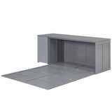 Queen Size Murphy Bed with Rotable Desk  Gray