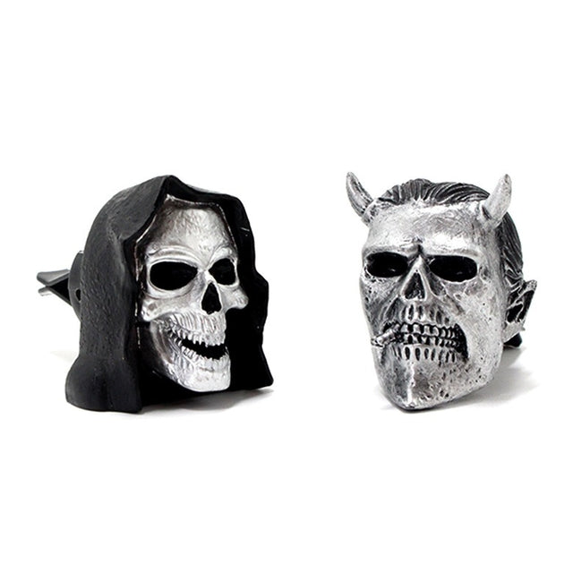 Death Skull Aromatherapy Plugin Resin Ghost Mask Car mounted Aromatherapy Clip Decoration - V.I.P Digital Presence