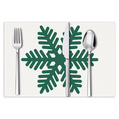 Christmas snowflake print placemat Christmas party decoration table mat living room dining table insulation mat - V.I.P Digital Presence