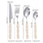 304 stainless steel knife and fork spoon creative pearl ceramic handle tableware western steak knife and fork dessert spoon - V.I.P Digital Presence