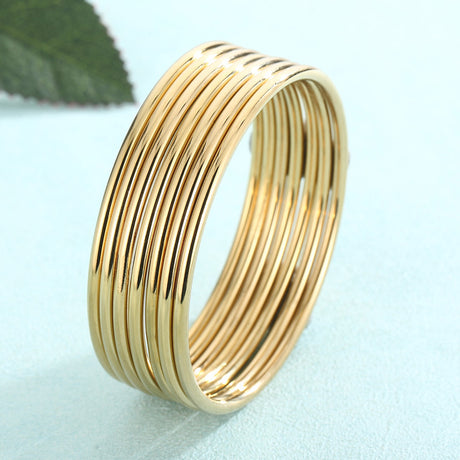 3mm smooth plain circular ring bracelet with multiple layers for wearing wristbands and accessories - V.I.P Digital Presence