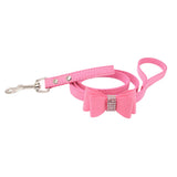 Sparkling rhinestone bow pet chest strap, rhinestone dog chest strap, suede microfiber dog chain pet supplies - V.I.P Digital Presence
