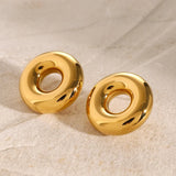 Stainless Steel Cutout Round Shape Earrings - V.I.P Digital Presence
