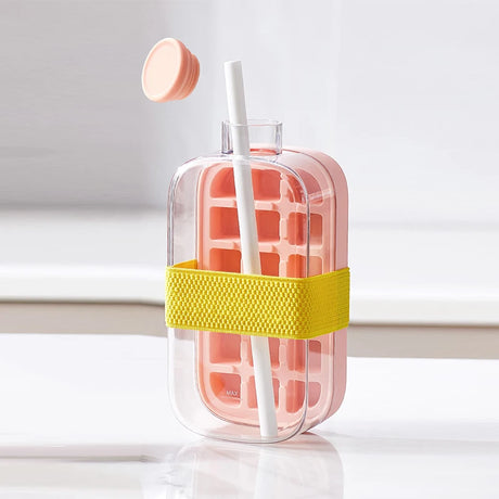 Ice Tray Ice Cube Mold Press Ice Maker With Lid 2-in-1 Ice Cube Bottle Food Grade Ice Making Straw Dual-use Ice Kettle - V.I.P Digital Presence