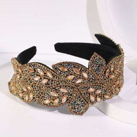 Handmade Heavy Craft Inlaid Water Diamond Rice Ball Head Hoop - V.I.P Digital Presence