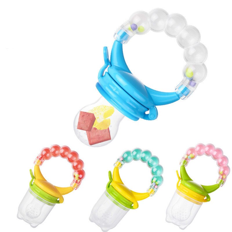Hot Sale 1 Pcs Food Baby Pacifiers Nipple Pacifiers for Baby Fruit Feeder Nipples Feeding Safe Pacifier Hand Bell Toy - V.I.P Digital Presence